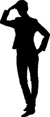 Image showing Fashion girl silhouette