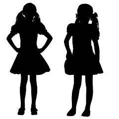 Image showing Silhouettes of kids