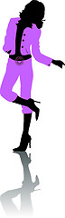 Image showing Silhouette fashion girl