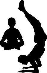 Image showing Yoga with dad