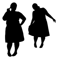 Image showing Silhouettes of fat women