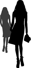 Image showing Silhouette fashion girls