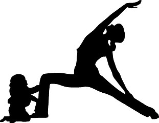 Image showing Yoga with mam