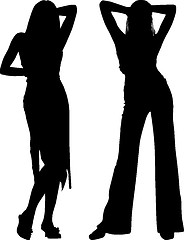 Image showing Silhouette women