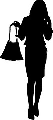 Image showing Fashion girl silhouette