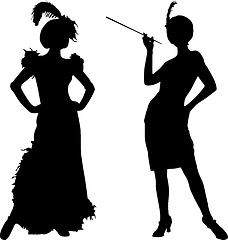 Image showing Silhouettes of women from cabaret