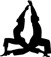 Image showing Couple yoga