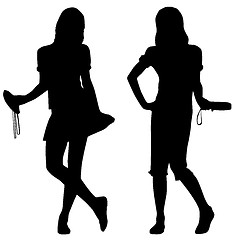Image showing Silhouettes of teen