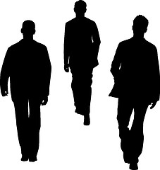 Image showing Silhouettes of fashion men