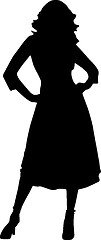 Image showing Vector - Silhouette fashion girls