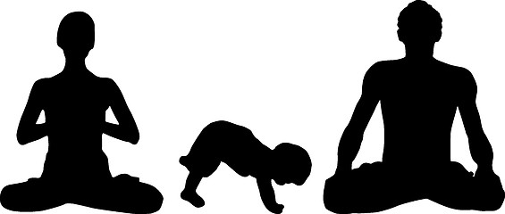 Image showing Family yoga