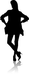 Image showing Vector - Silhouette fashion girls