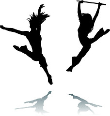 Image showing Jump teenagers