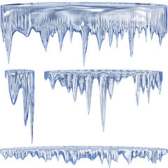 Image showing Blue cold icicles