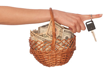 Image showing basket with money