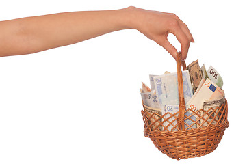 Image showing basket with money