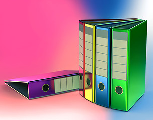 Image showing colored folders stores important documents