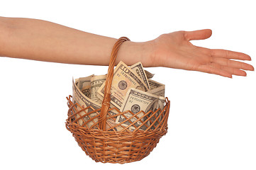 Image showing basket with money