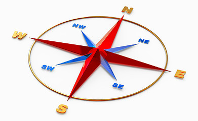 Image showing wind rose symbol for navigation