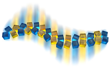 Image showing wave of cubes