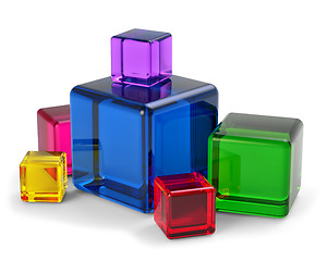 Image showing colored cubes