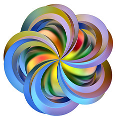 Image showing rainbow  flower
