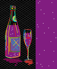Image showing Champagne card