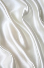 Image showing Smooth elegant white silk as background