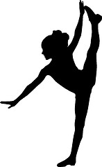 Image showing Dancing silhouette child