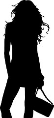 Image showing Silhouette of fashion girl