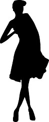 Image showing Vector - Silhouette fashion girls