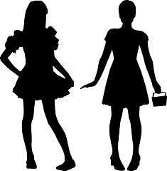 Image showing Silhouettes of teen