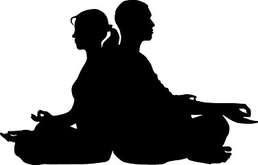 Image showing Couple yoga