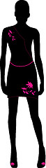 Image showing Vector - Silhouette fashion girls