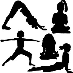 Image showing Child`s yoga and gymnastics