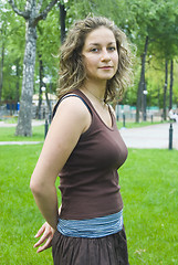 Image showing Girl in city park