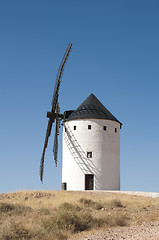 Image showing White ancient windmill
