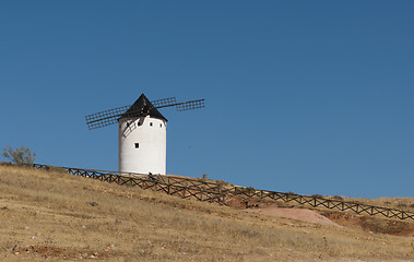 Image showing White ancient windmill