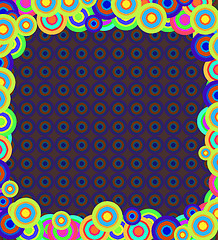 Image showing Vintage colorful circles background