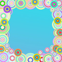 Image showing Vintage colorful circles background
