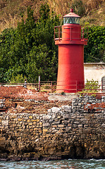 Image showing small red lighthouse
