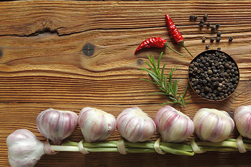 Image showing Garlic and spices