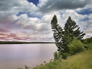 Image showing Sunset On A Lake