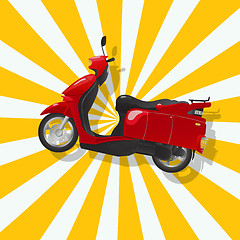 Image showing The fantastic shiny red scooter