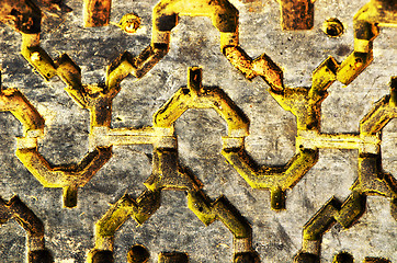 Image showing Tire rubber protector tread old grunge background 