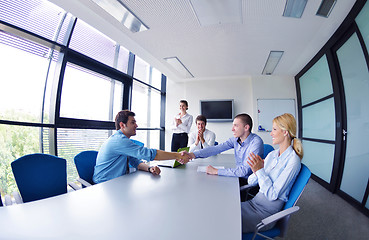 Image showing business people in a meeting at office