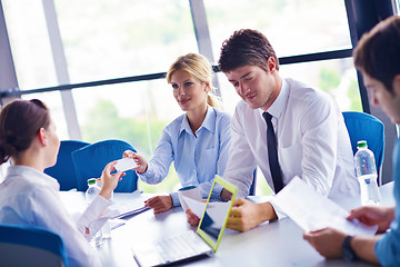 Image showing business people in a meeting at office