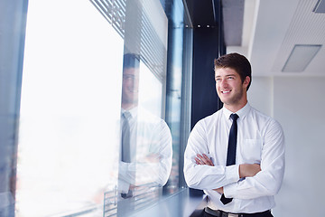 Image showing happy young business man at office