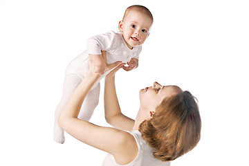 Image showing Happy mother with baby