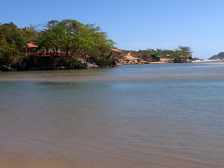 Image showing Restaurant and the lake